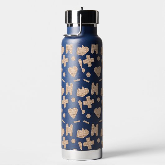 接着剤包帯の組み合わせパーソナライズされた ウォーターボトル (右面)