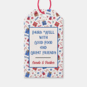 接種ラベル用クリスマスホリデーボトル ギフトタグ (正面)