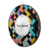 接続された図形の抽象デザイン ダーツボード (正面右)