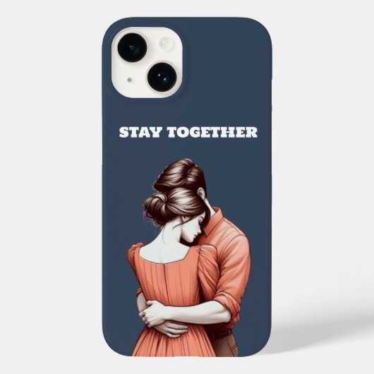 接続された2つのハート| Stay Togetherデザインケース Case-Mate iPhoneケース (裏面)