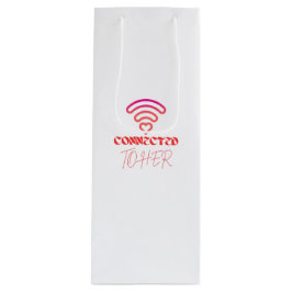 接続されたWiFiハートデザインワイントート ワインギフトバッグ