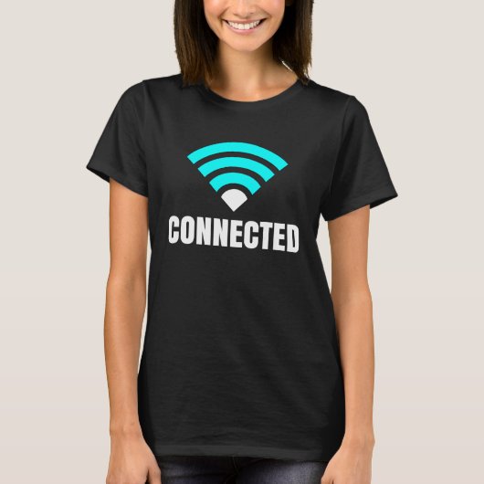 接続されたWiFiフルバー Tシャツ (正面)