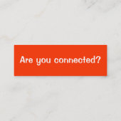 接続されますか。 スキニー名刺 (裏面)