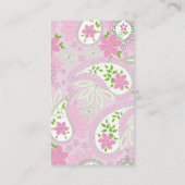 接続する |ソーシャルメディアQRコードペイズリー 名刺 (裏面)