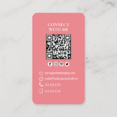 接続する | QRコードのシンプル写モダン真 名刺 (裏面)