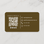 接続する | QRコードシンプルアイスクリームショップ 名刺 (裏面)