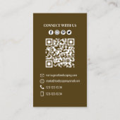 接続する | QRコードシンプルベーカリーアイスクリーム 名刺 (裏面)