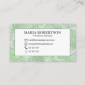 接続する | QRコードSNSの手のひら葉の 名刺 (正面)