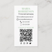 接続する | QRコードSNSの手のひら葉の 名刺 (正面)