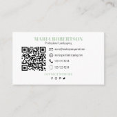 接続する | QRコードSNSの手のひら葉の 名刺 (正面)