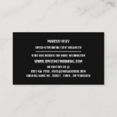 接続までの時間、ネットワークの高速化イベント開催者 名刺 (裏面)