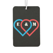 接続ハート。文字は次の通りカスタマイズだ カーエアーフレッシュナー (裏面)