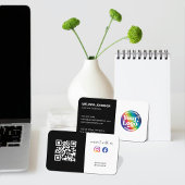 接続白黒QRコードロゴソーシャルメディア 名刺