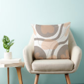 接線とグレーのジオメトリックアーストーンのハート クッション (椅子)