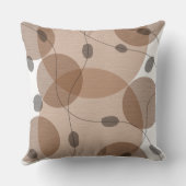 接線とグレーのジオメトリックアーストーンの円 クッション (裏面)