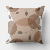 接線とグレーのジオメトリックアーストーンの円 クッション (正面)