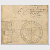 接線上の機械円図 ラッピングペーパー (フラット)