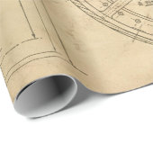 接線上の機械円図 ラッピングペーパー (ロールコーナー)