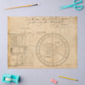 接線分離上の機械的な循環回路図 薄葉紙 (クラフト)