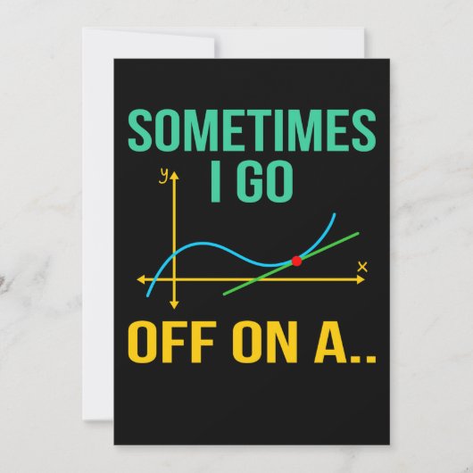 接線数学先生数学数学の学生 サンキューカード (正面)