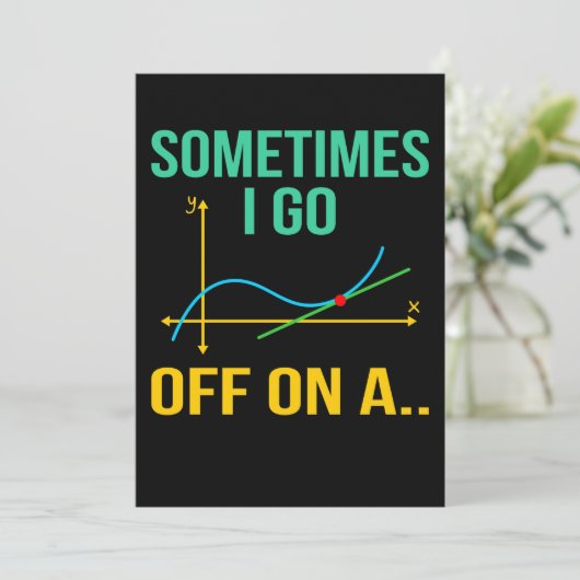 接線数学先生数学数学の学生 サンキューカード (スタンド正面)