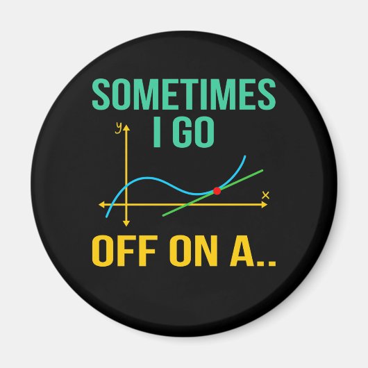 接線数学先生数学数学の学生 マグネット (正面)