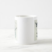 接触の白い馬場馬術の馬 コーヒーマグカップ (中央)