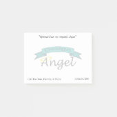 接触情報が付いている透かしと決め付けられるカスタムなロゴ ポストイット (正面)