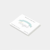 接触情報が付いている透かしと決め付けられるカスタムなロゴ ポストイット (アングル)