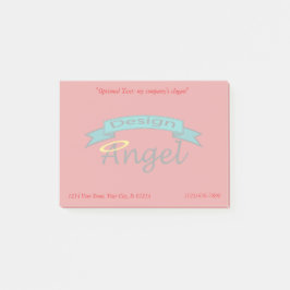 接触情報が付いている透かしと決め付けられる赤いロゴ ポストイット