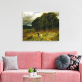 接近する嵐 – エドワード・ミッチェル・バニスター キャンバスプリント (インサイチュ (リビング))