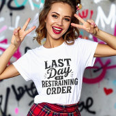 接近禁止命令最終日 ブラックプリント Tシャツ