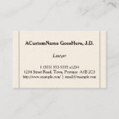 控えめでカスタマイズ可能な弁護士の名刺 名刺 (正面)