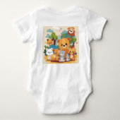 "控えめなかわいこちゃん：愛らしいベビー服。 ベビーボディスーツ (裏面)