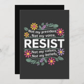 控えめなアンチトランプフローラ植物抗議 シーズンカード (正面/裏面)