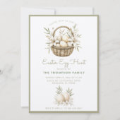 控えめなイースターエッグハントの招待状 招待状 (正面)