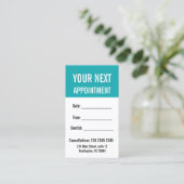 控えめなエレガンスアポイントメントのリマインダ 予約カード (スタンド正面)