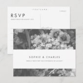 控えめなエレガンスウェディングRSVPポストカード インビテーションポストカード (正面/裏面)