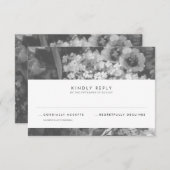 控えめなエレガンス応答カードテンプレート 出欠カード (正面/裏面)