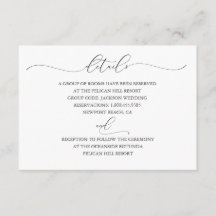 控えめなエレガンス結婚の詳細カード