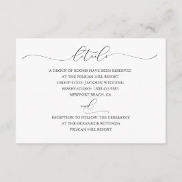 控えめなエレガンス結婚の詳細カード エンクロージャーカード