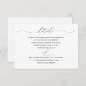 控えめなエレガンス結婚の詳細カード エンクロージャーカード (正面/裏面)