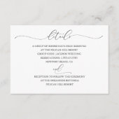 控えめなエレガンス結婚の詳細カード エンクロージャーカード (正面)