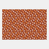 控えめなディティフローラブラウンハッピー感謝祭 ラッピングペーパーシート (正面)