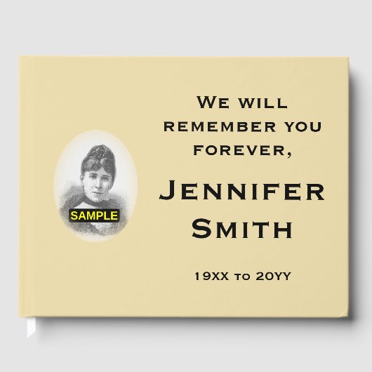 控えめな思い出パーソナライズされたのゲストブック ゲストブック (正面)