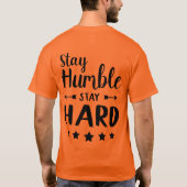 控えめな滞在懸命 Tシャツ (裏面)