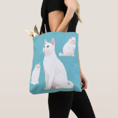 控えめな猫 トートバッグ (クローズアップ)