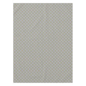 控えめな編まれた金ゴールドおよび銀製の写実的なパターン テーブルクロス (正面)