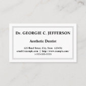 控えめな美的歯科医の名刺 名刺 (正面)