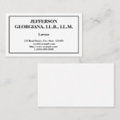 控えめに述べられた弁護士の名刺 名刺 (正面/裏面)